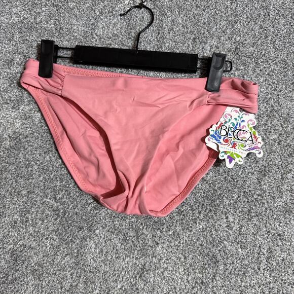 Becca Bikini Bottoms Womens Size Small Chic Minimalist Retro Swimwear Y2K Style - Picture 1 of 8